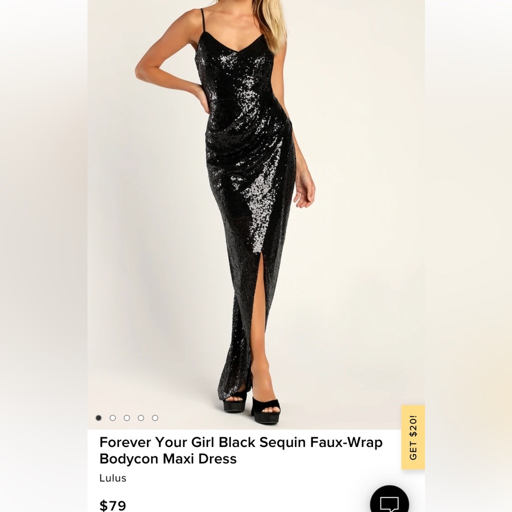 Lulus black sequin dress